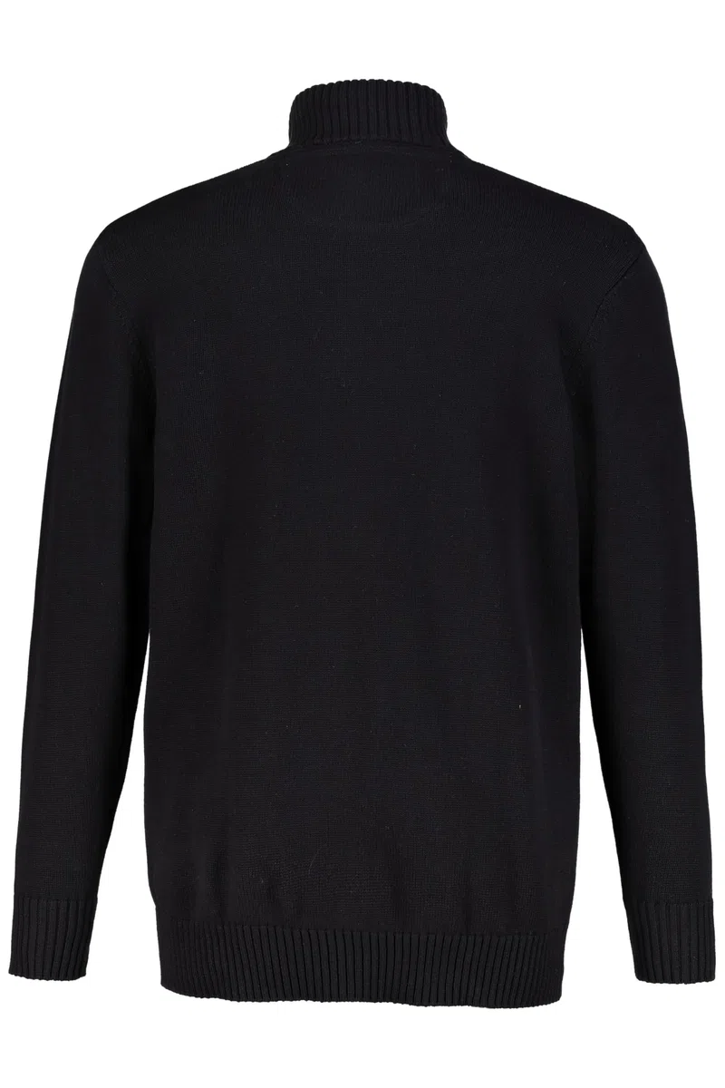 JP 1880 Herren große Größen Übergrößen Menswear L-8XL Strickjacke, Cardigan mit Stehkragen, Zipper, Rippbündchen, 717032