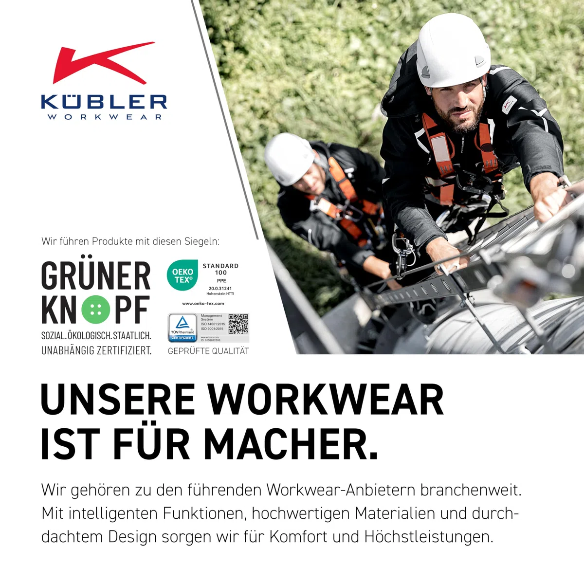 KÜBLER Workwear Unisex Jacke Classiq Organiq Größe 127.0 cm anthrazit (1er Pack)
