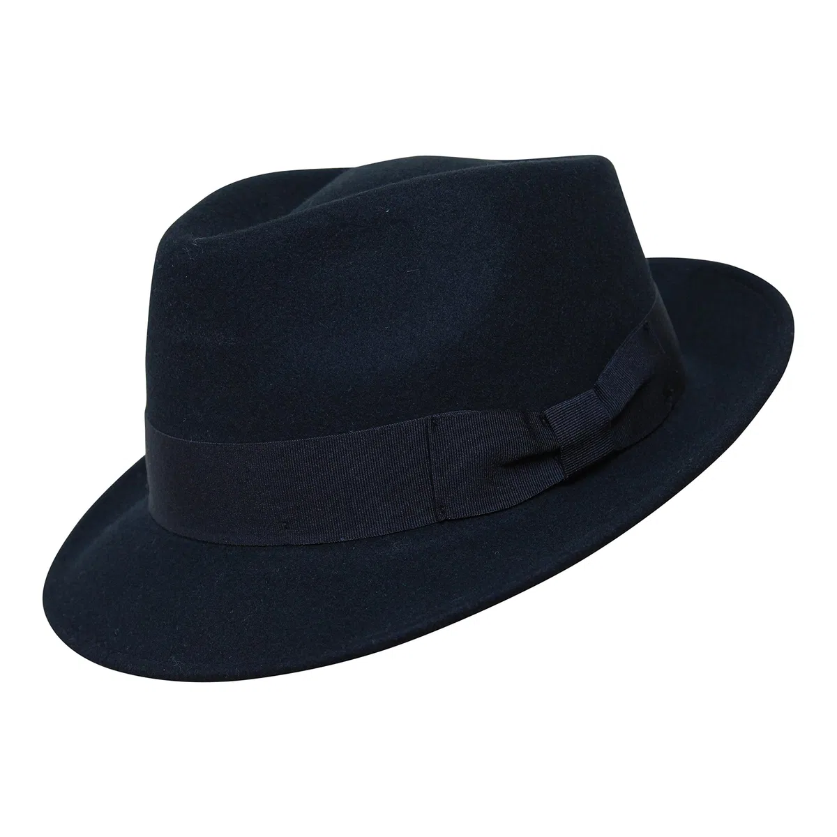 Borges & Scott B&S Premium Doyle - Teardrop Fedora Hut - 100% Wollfilz - perfekt zum Reisen - was-serabweisend - Unisex