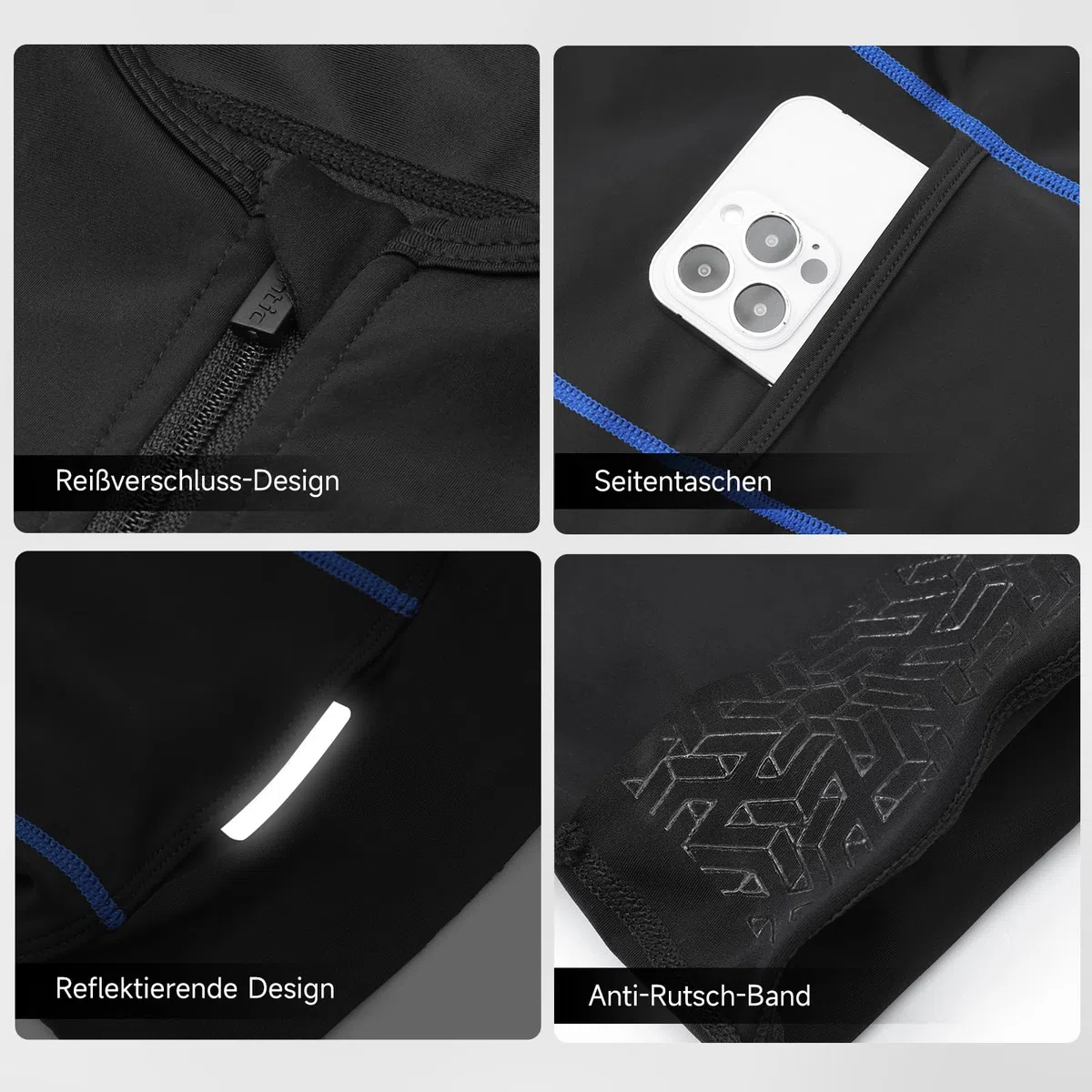 Santic Herren Triathlonanzug Gepolstert Einteiler Ärmellos Pro Triathlon-Anzug Rennsport Trisuit Kurzarm Radsportanzug für Radfahren Schwimmen Laufen