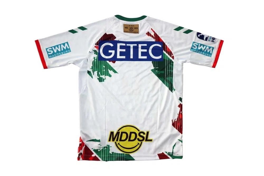 hummel SC Magdeburg Auswärtstrikot 24 25 weiß SCM Away Shirt Handball Jersey, Größe:XXL
