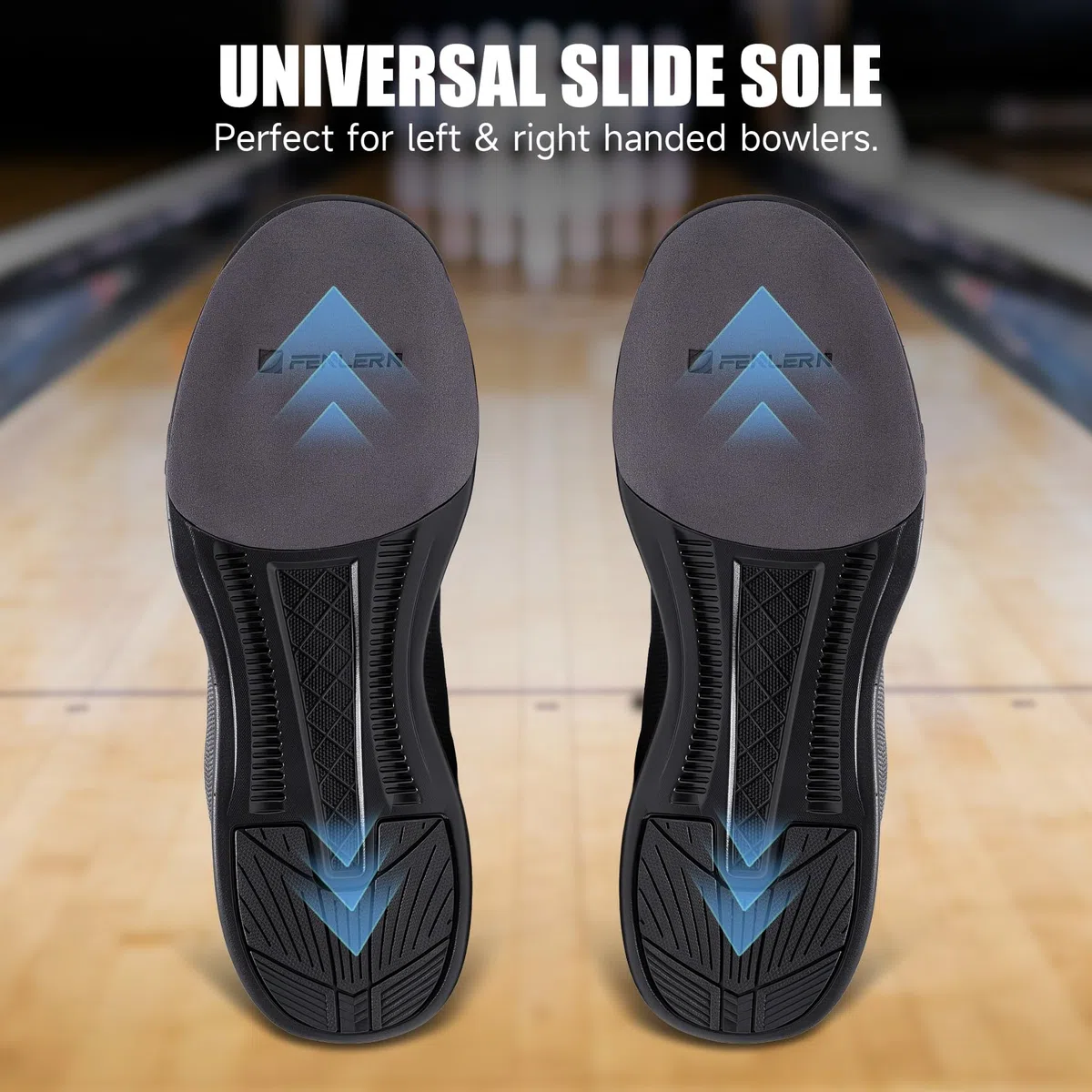 Bowlingschuhe für Herren, universelle Gleitsohle, für Links- oder Rechtshänder, ideal für Bowlingübungen und Ligaspiele