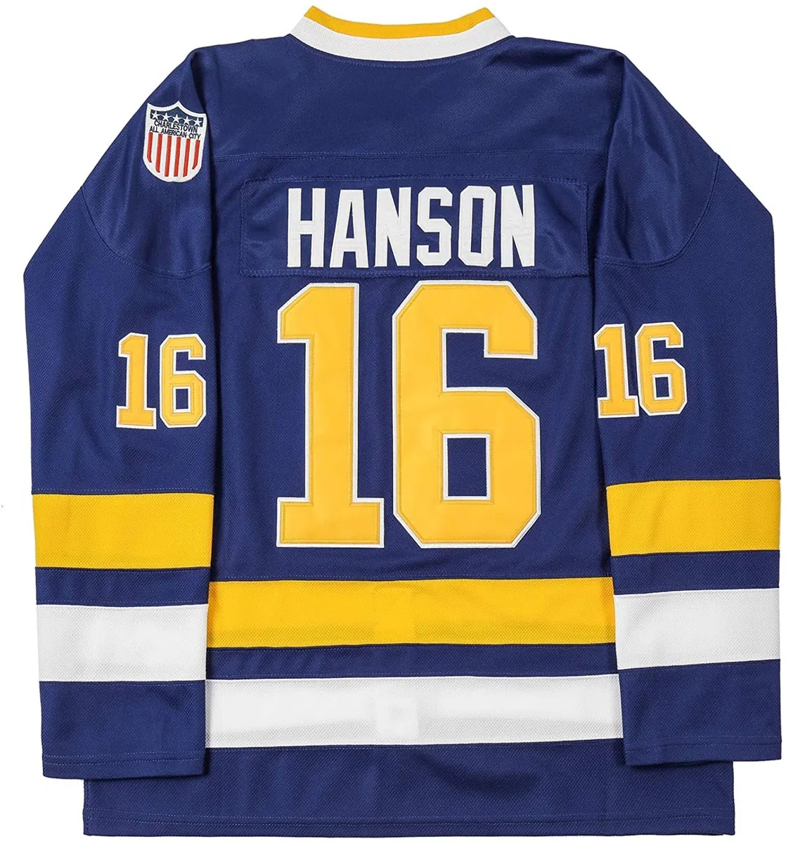 Hanson Brothers Steve Charlestown Chiefs Slap Shot Hockey-Trikot, genähte Buchstaben und Zahlen, S-XXXL