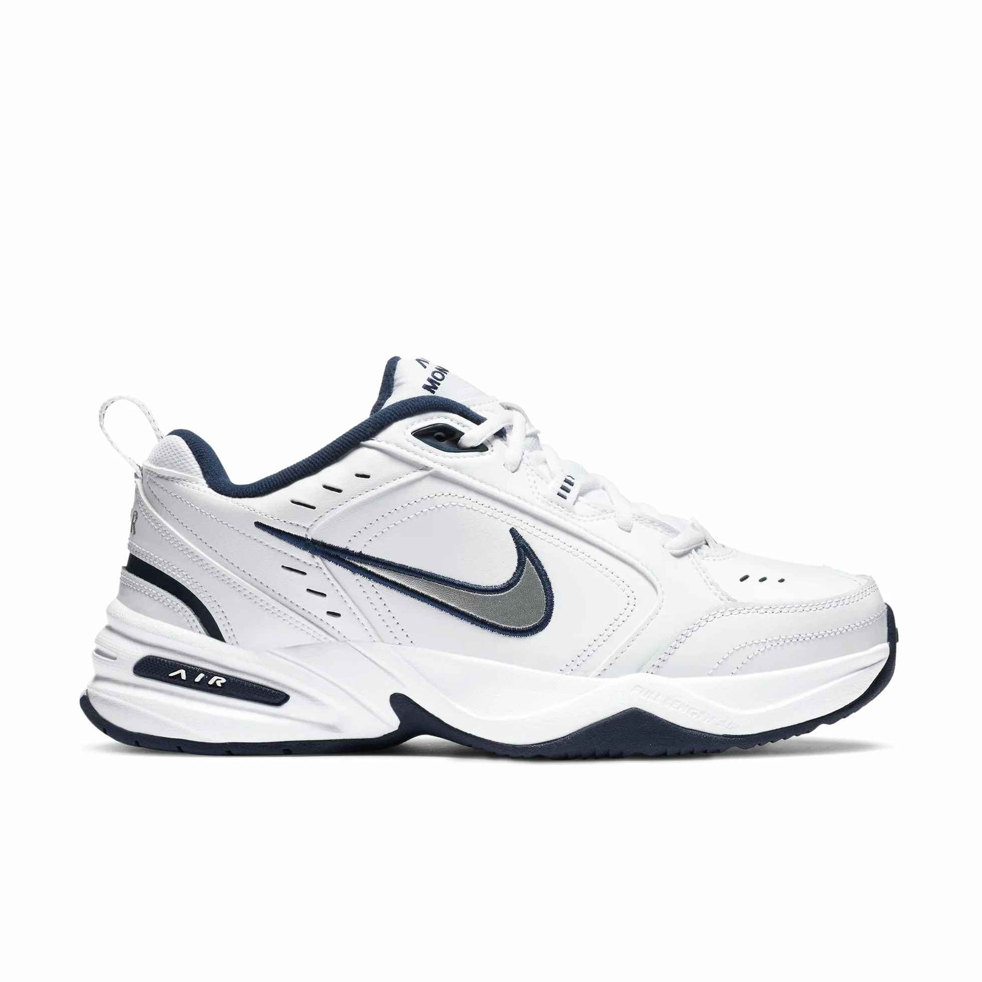 Nike Air Monarch Iv, Herren Fitnessschuhe, Weiß (White/Metallic Silver 102), 47 EU
