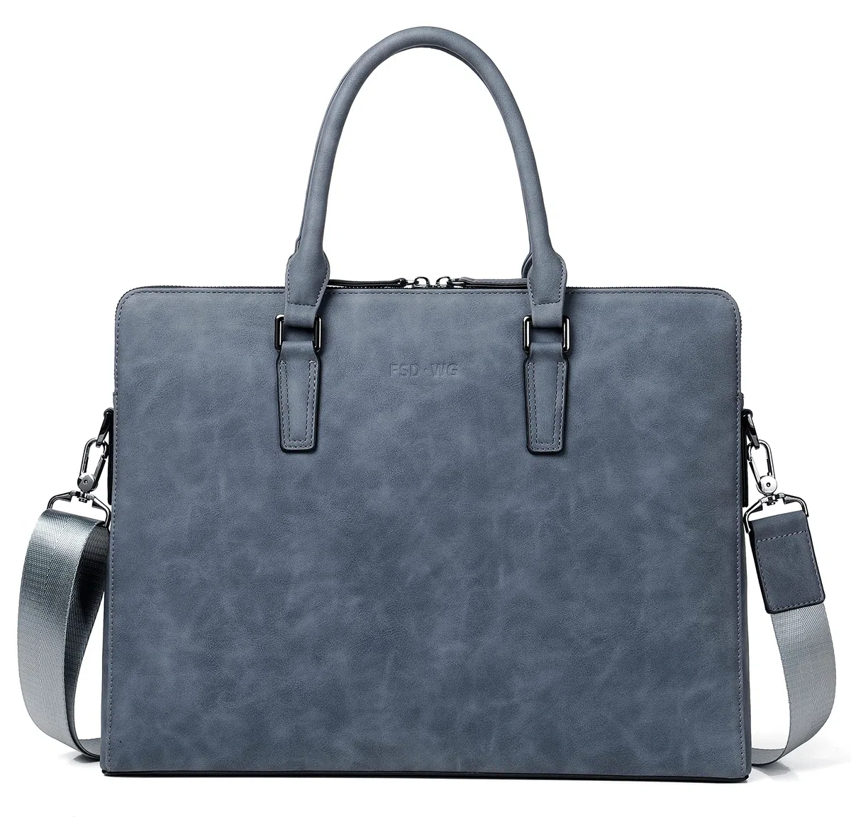 FSD.WG Business Bag Leder Messenger Bag Wasserabweisend Business Reise Aktentasche Handtasche Aktentasche für Herren, Blau, Large
