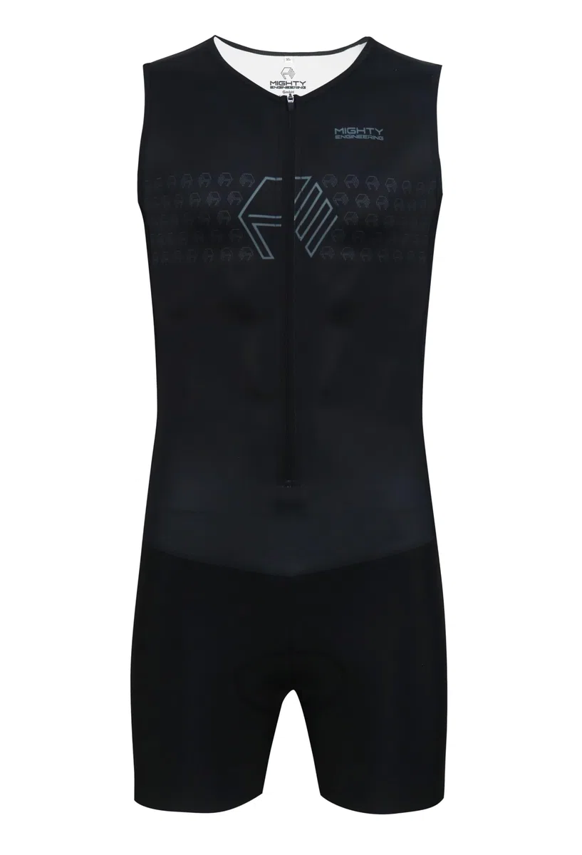Trisuit B4B, Triathlon Anzug, Triathlonanzug, Schwarz, Ärmellos, ultra schnell und power Optik, für Training, Sprint und olympische Distanzen