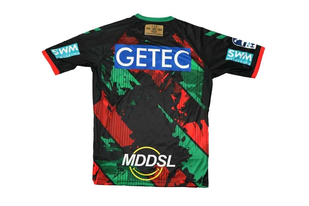 hummel SC Magdeburg Heimtrikot 24 25 schwarz SCM Home Shirt Handball Jersey, Größe:4XL