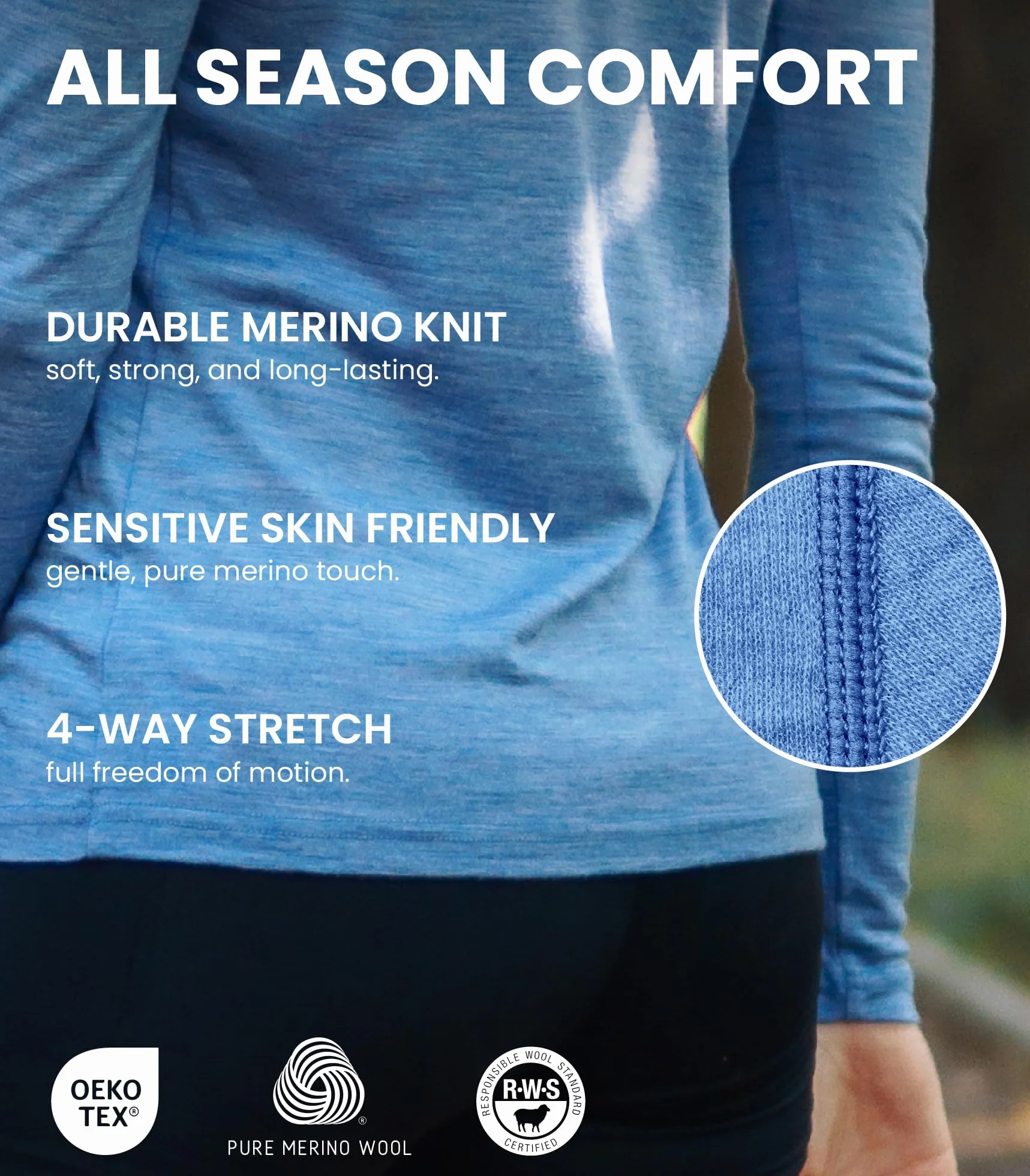 Merino.tech Merino Shirt Damen Langarm - Premium 100% Merino Unterwäsche Damen Leichte + Wollsocken (165 V-Neck Charcoal, Medium)