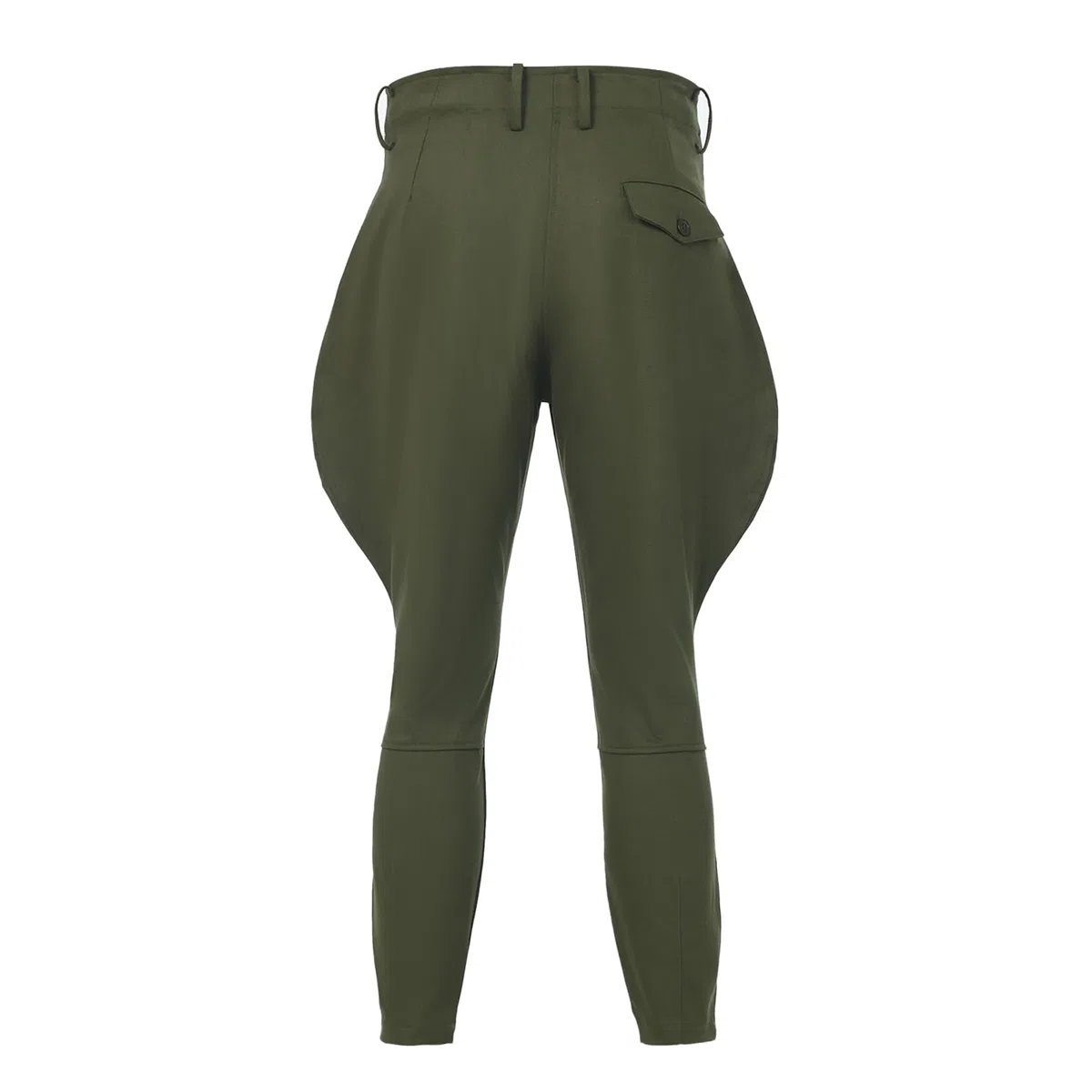 Historic WWII-Style US Officer Cotton Breeches - Military Reproduction Khaki Reithose mit Knopf-Beinverschluss