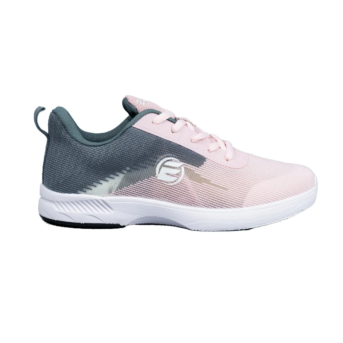 Elite Dash Bowlingschuhe für Damen, universelle Gleitsohlen, Ultraleicht, Mono-Mesh, athletischer Stil für Bowler, grau/pink