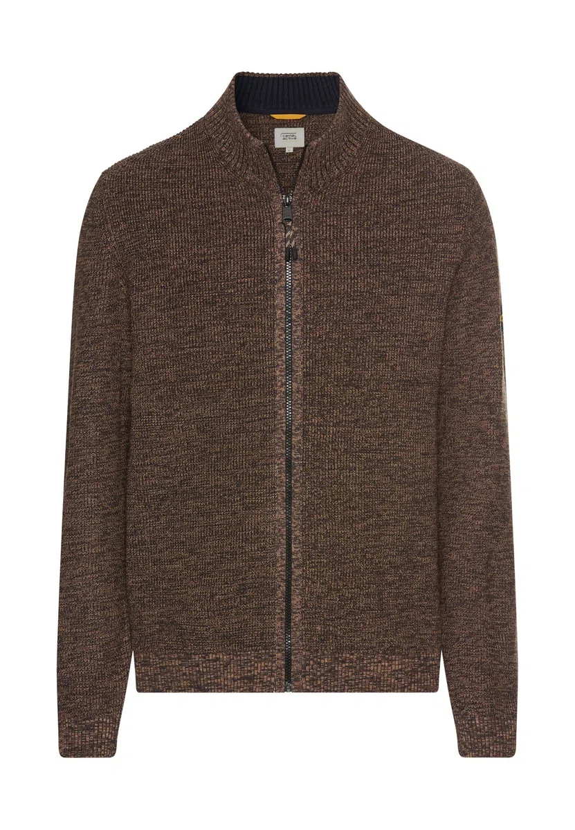 camel active Herren Strickjacke aus einem Soften Baumwollmix