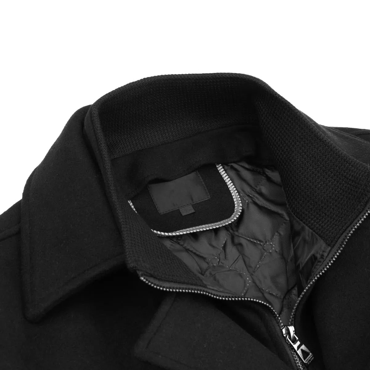 Allthemen Herren Wintermantel Wolle Kurzmantel Stehkragen Wollmantel Mittellang Mantel Winter Winterjacke Business Peacoat Slim Fit Casual
