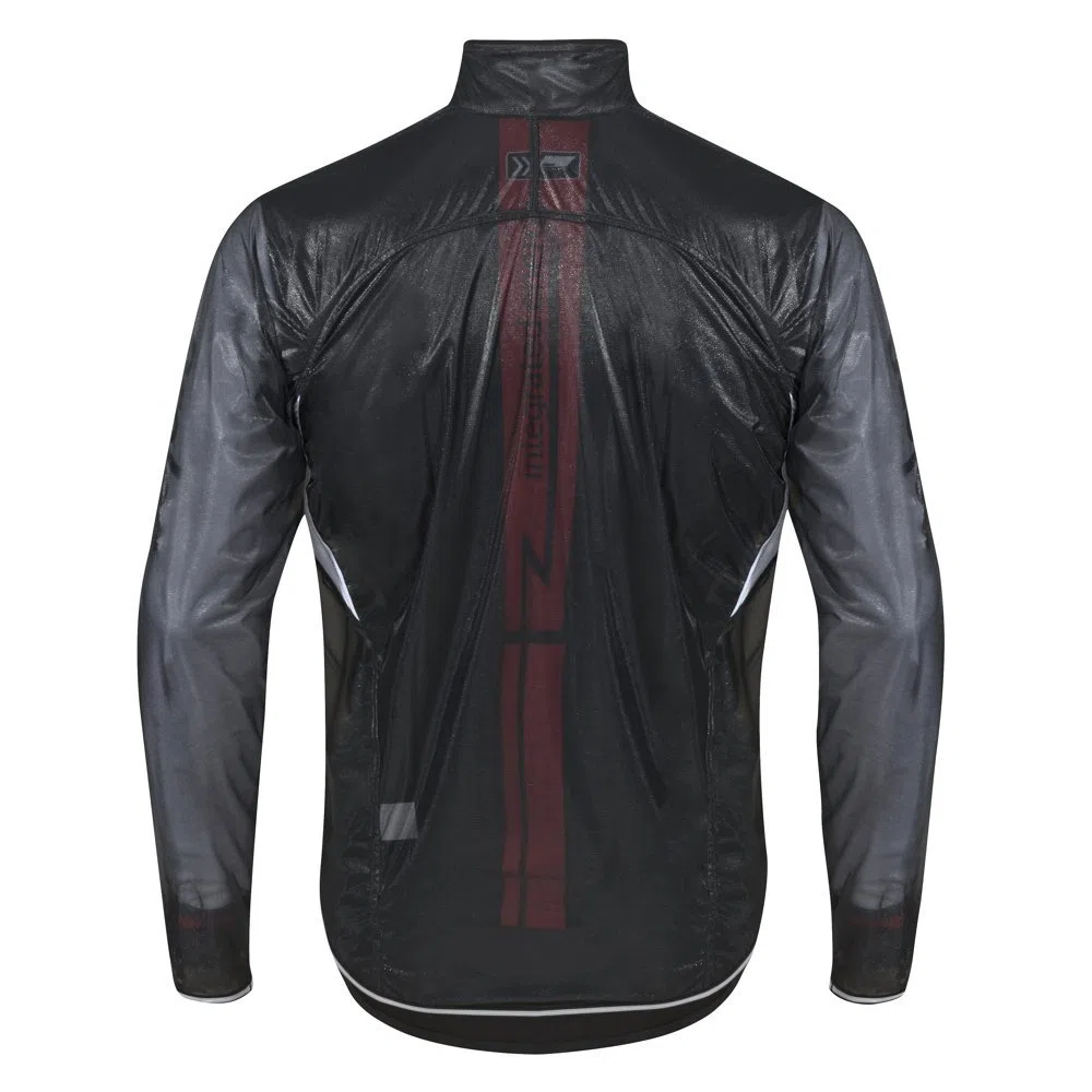 Fahrrad Regenjacke transparent,extrem dünn und leicht, Enger, körpernaher Schnitt,elastisch, wasserdicht, atmungsaktiv, für Herren