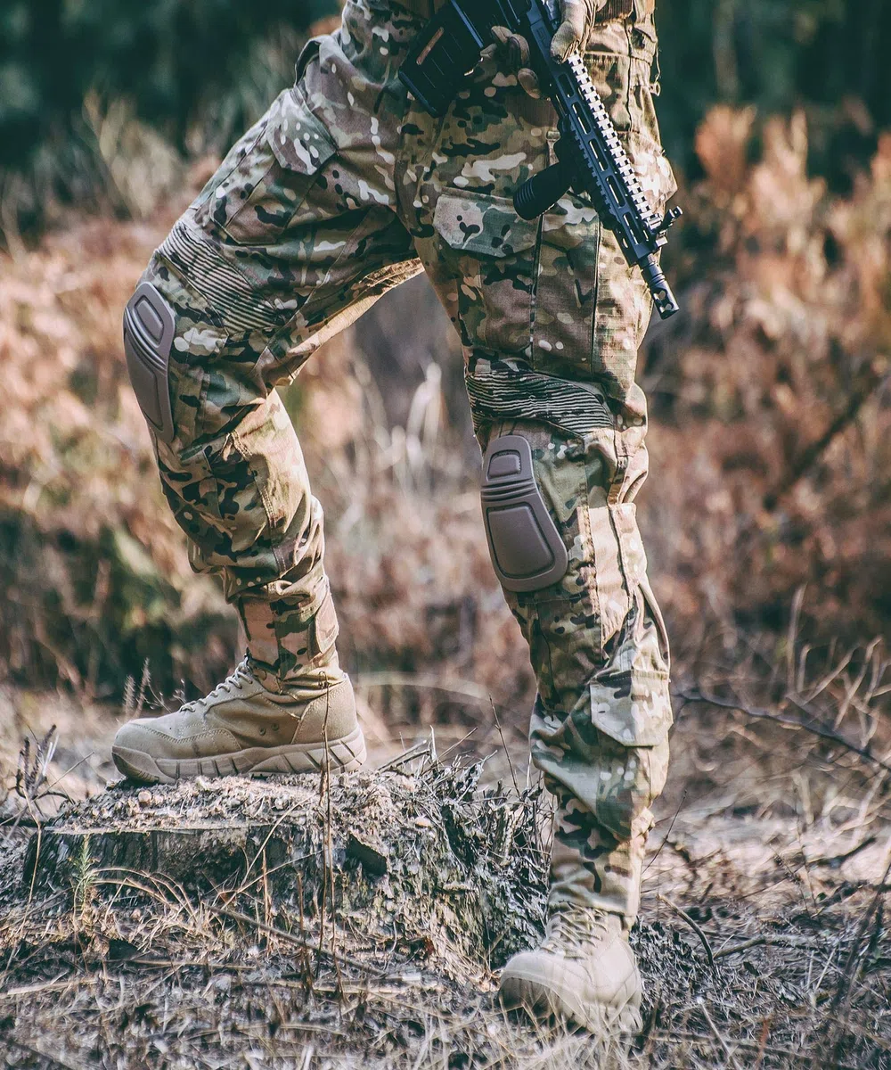 YEVHEV Taktisch Hosen Herren G3 US-Militär Camouflage Ripstop mit Knieschoner für Outdoor-Aktivitäten （Ohne Gürtel）
