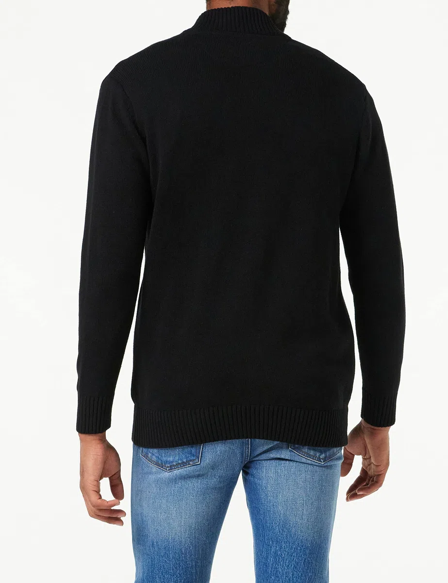 JP 1880 Herren große Größen Übergrößen Menswear L-8XL Strickjacke, Cardigan mit Stehkragen, Zipper, Rippbündchen, 717032