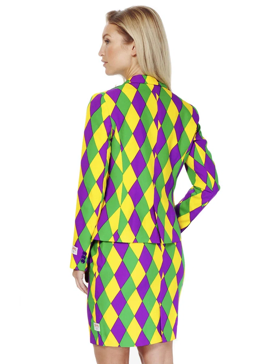 OppoSuits - Verrückter Anzug mit lustigen Prints für Damen - Komplettes Set: Jacke und Rock