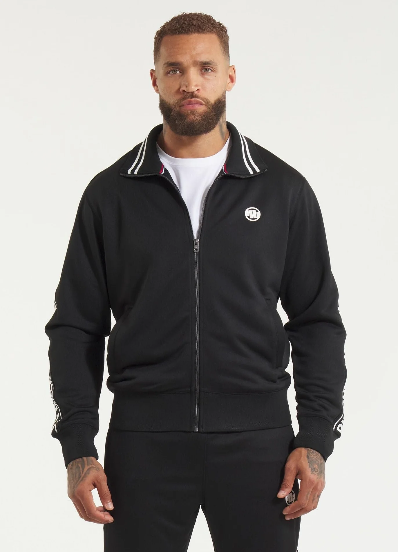 PITBULL - Herren Pullover, Sweatshirt Oldschool Tape Logo, Normaler Sportlicher Schnitt, Komfortabel, Polyestergewebe Blouson
