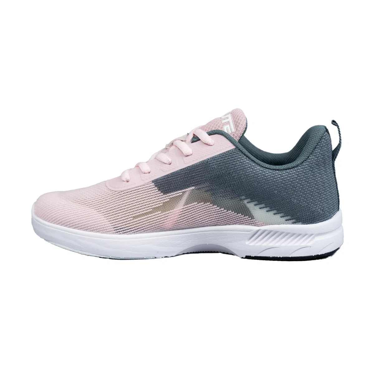 Elite Dash Bowlingschuhe für Damen, universelle Gleitsohlen, Ultraleicht, Mono-Mesh, athletischer Stil für Bowler, grau/pink