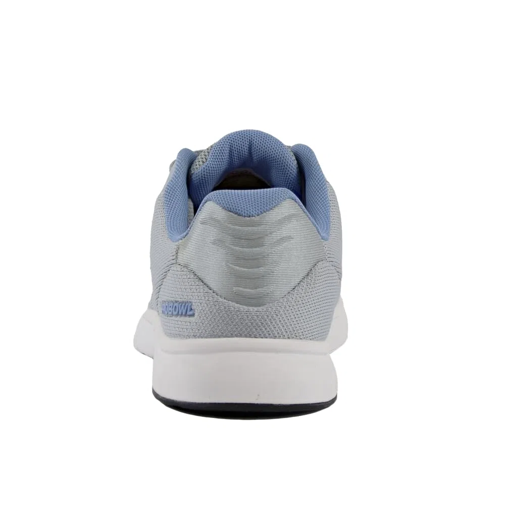 EMAX | Pro Bowl - Luma | Bowlingschuh Damen | Frauen Bowling Schuhe Gleitsohle Freizeit | Grau Blau | Größe 35-41
