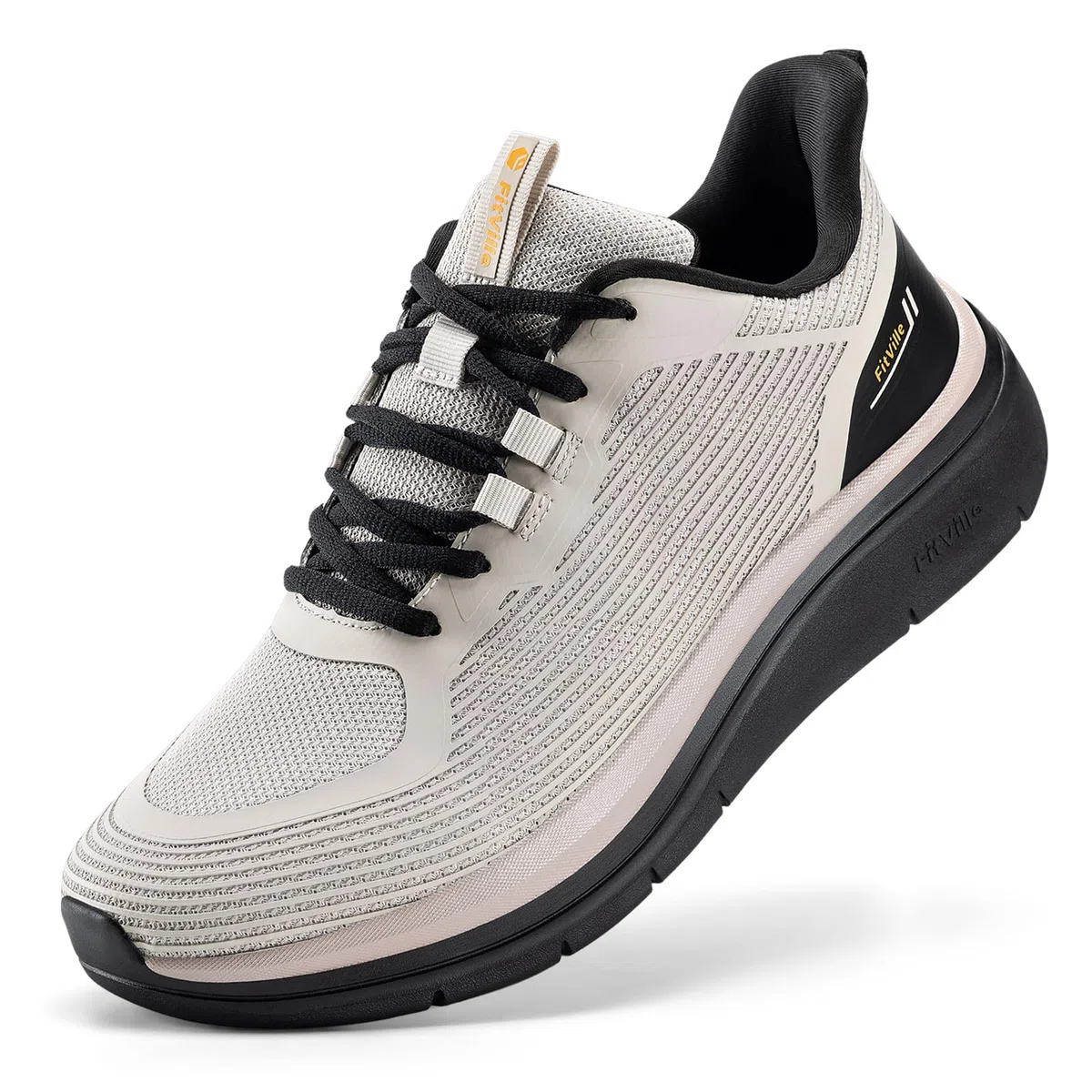 FitVille Extra Weit Sneaker Herren Leichte Walkingschuhe Atmungsaktive Turnschuhe Bequeme dämpfung rutschfeste Sportschuhe