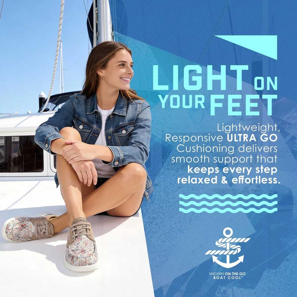 Skechers Damen On-The-go Flex Radiant Floral Boat ShoeBootsschuh