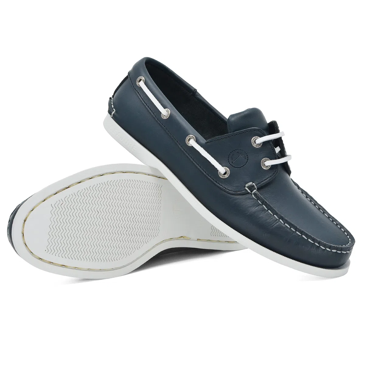 Seajure Damen Bootsschuhe Watamu Marineblau Leder