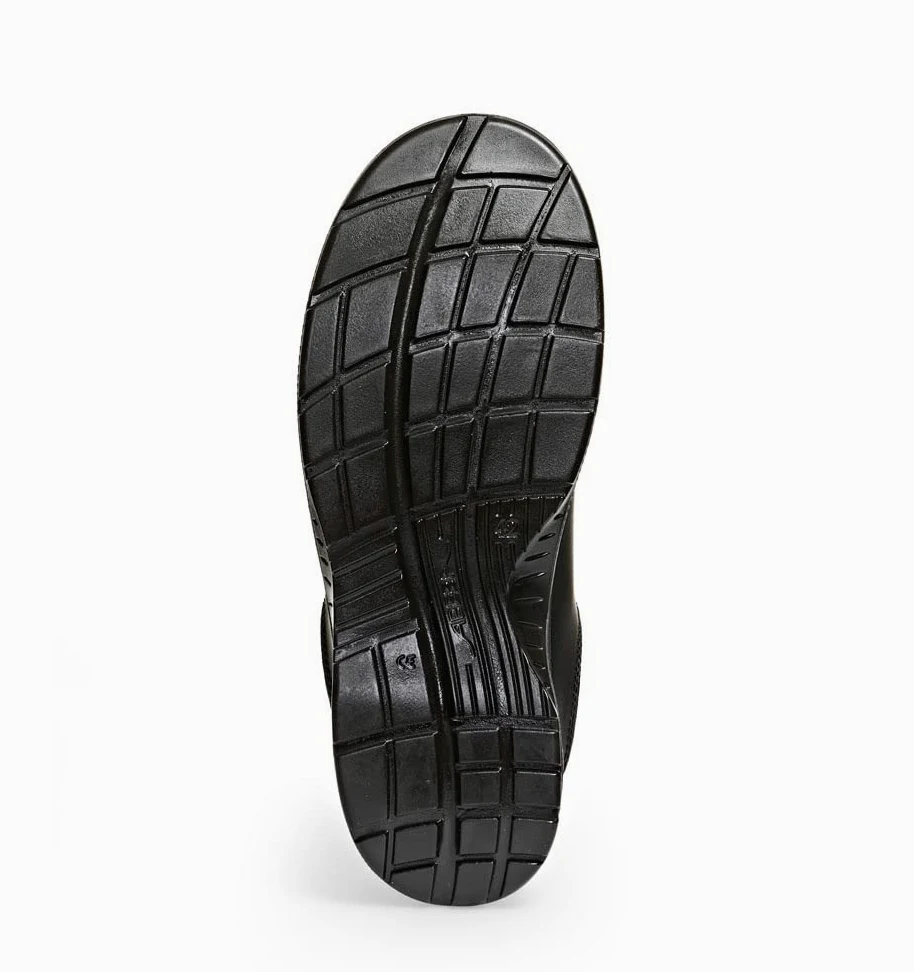 ABEBA 342017 711038 S2 Halbschuh, Rutschhemmende PU-Sohle, Schwarz, 44 Größe