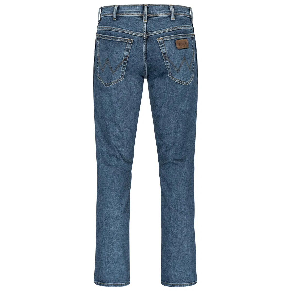 Wrangler Texas Herren-Stretchjeans Regular Fit Authentic Straight in verschiedenen Waschungen mit Gürtel in schwarz oder braun