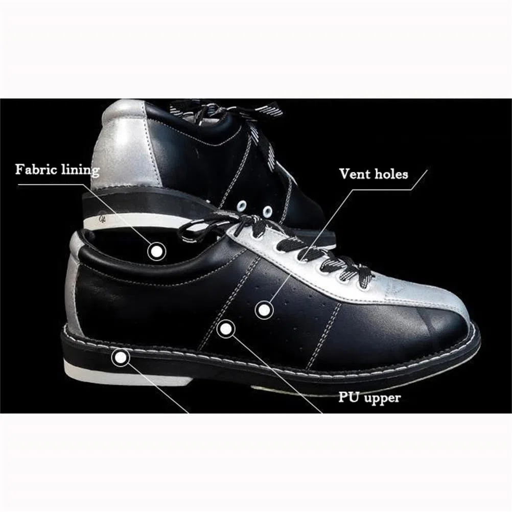 DAMANDO Frauen Bowling Schuh, Damen Leder Blowing Schuhe Leichte Lace-Up Blowing Trainer