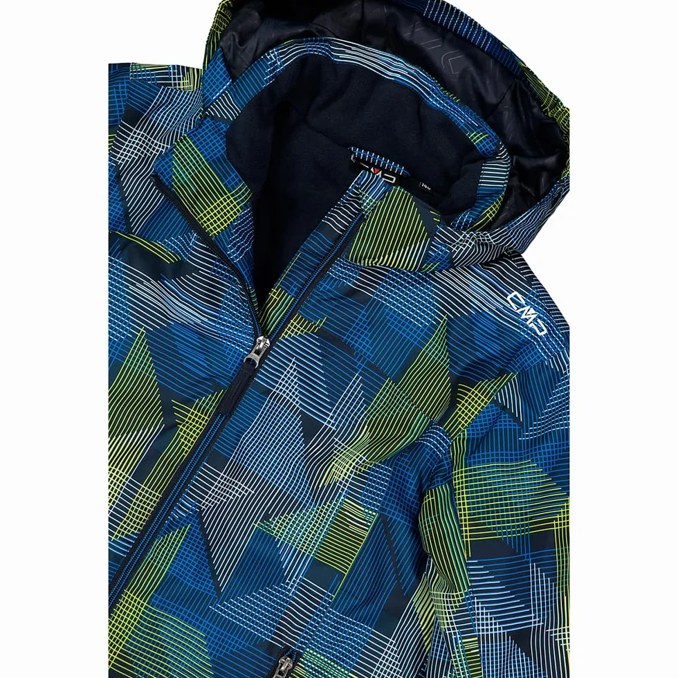 CMP KID JACKET SNAPS HOOD 7ZU BLUE ROYAL-B.BLUE-WINTER