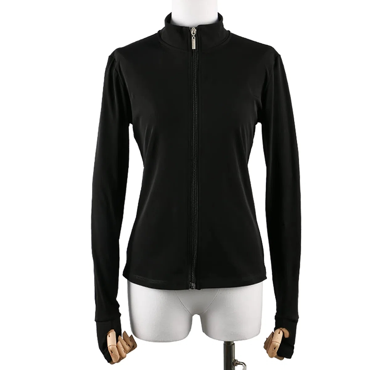 Eiskunstlauf Jacke Damen Mädchen Eislauf Trainings Tops mit Kristalldiamant(Size:l,Color:Jawohlchwarz-Dick)