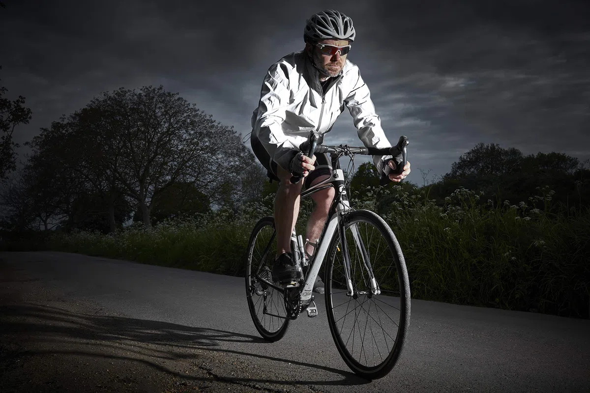 Ettore Herren Fahrradjacke wasserdicht atmungsaktiv High-Vis reflektierende Silber - Night Glow