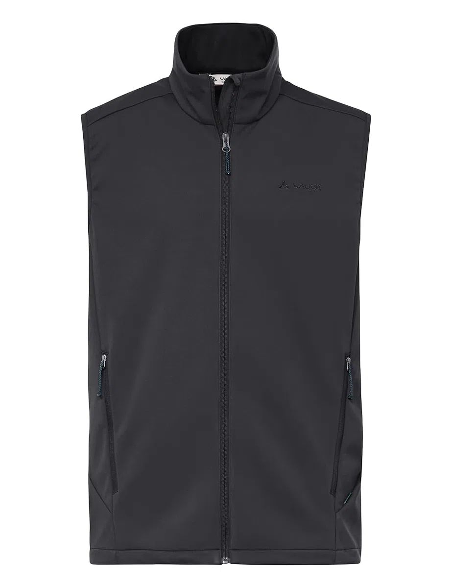 VAUDE Winddichte Softshell Weste für Herren unter Verwendung von recyceltem Polyester, Outdoor Weste für Herren mit elastischem Material