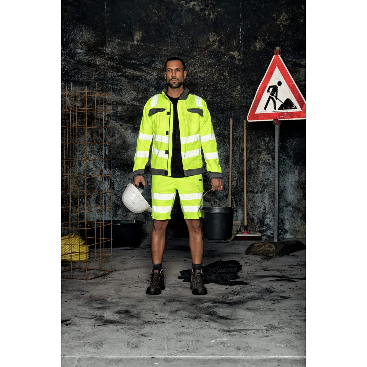 WÜRTH MODYF Warnschutz Arbeitsshorts Neon EN 20471 1 - professionelle Arbeitshose für Herren - Warnschutzhose mit Reflektoren - in den Größen 40-66 in Gelb und weiteren Farben