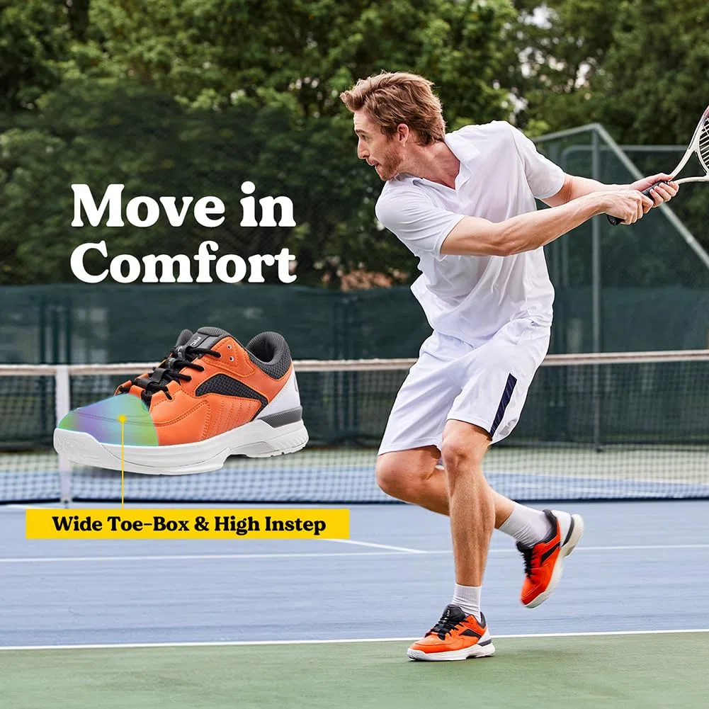 FitVille Extra Weit Tennisschuhe Herren Breit Hallenturnschuh Atmungsaktiv Training Schuhe für Tennis Badminton Walking Fitnessstudio