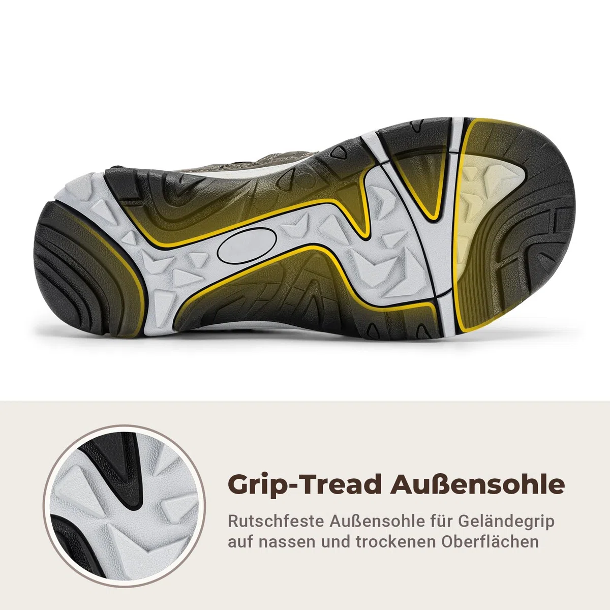 FitVille Weite Sandalen Herren Sommerschuhe Outdoor Sandals Rutschfeste Sportsandalen mit Klettverschluss Geschlossen Slipper Dämpfende Sandaletten Walking Wander Trekking für Breite Füße