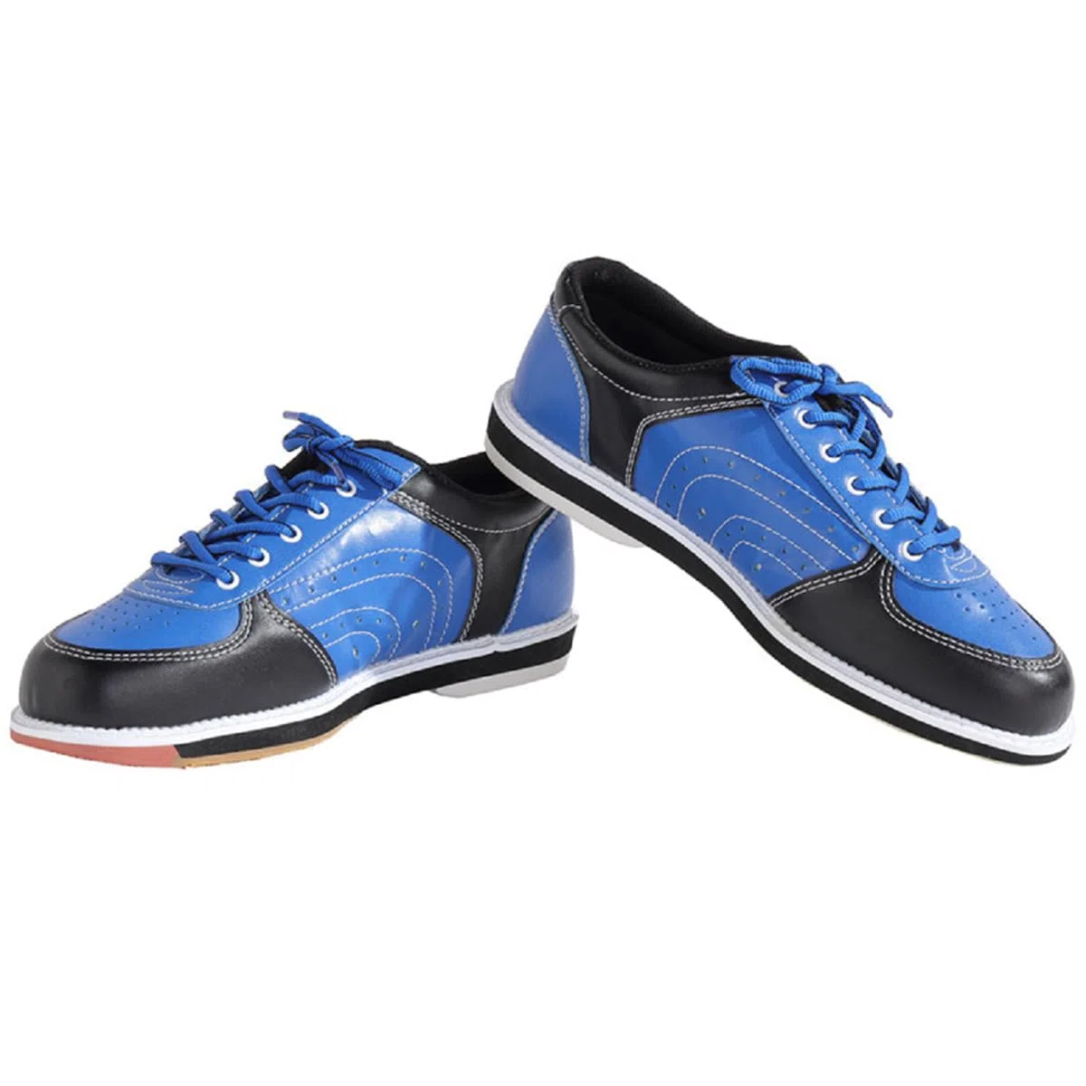Herren Bowlingschuhe Leichte rutschfest Schnürung Bowl Sneakers Bequeme Atmungsaktive Gleitsohlen Für Rechtshänder