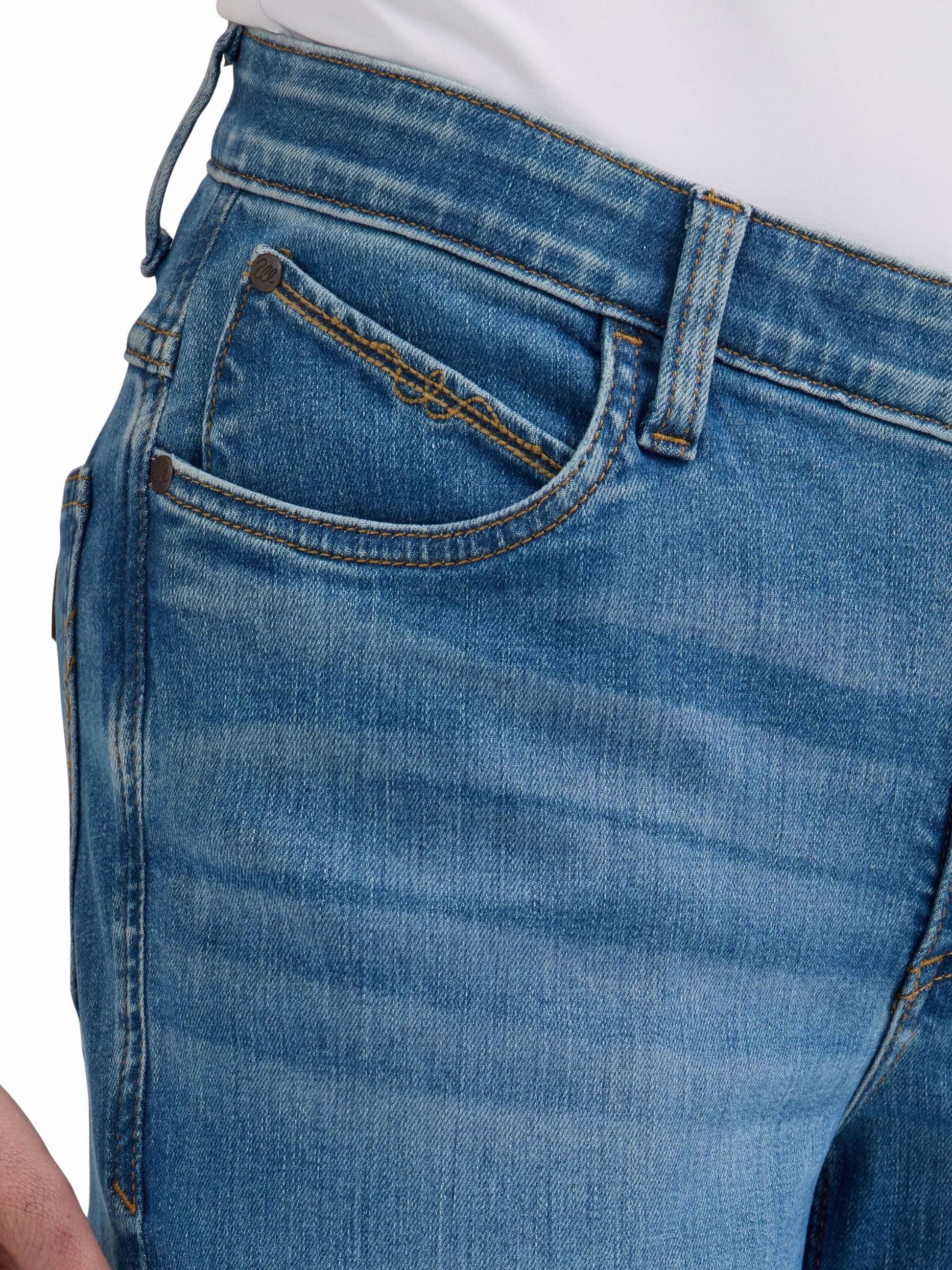 Wrangler Damen Jeans Willow Mid Rise Performance Waist Boot Cut Ultimate Riding Jeans