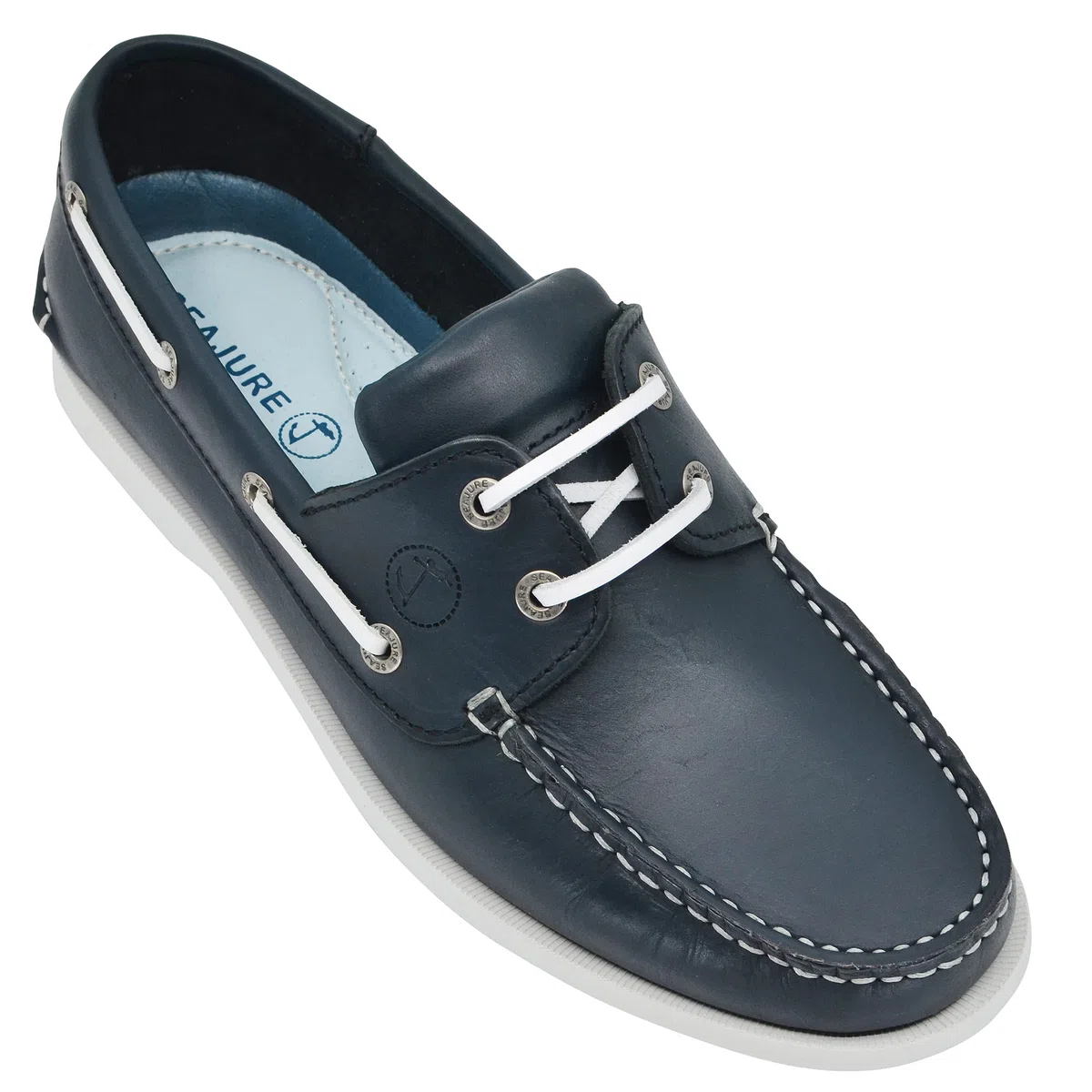 Seajure Damen Bootsschuhe Watamu Marineblau Leder