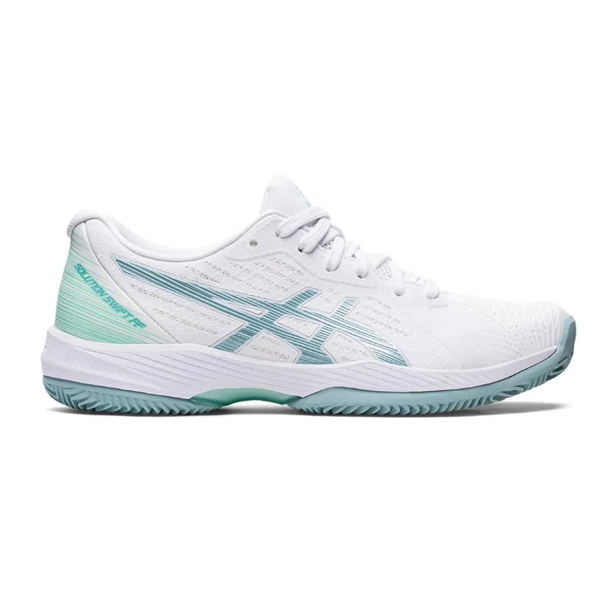 ASICS Damen Tennisschuhe Solution Swift FF Clay 1042A198 White/Smoke Blue