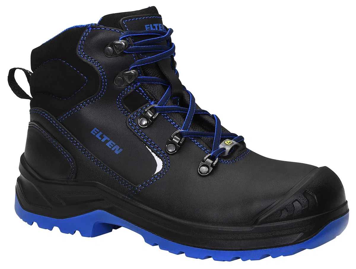 ELTEN LENA black-blue Mid ESD S3 | Sicherheitsschuhe für Damen & Herren, Stahlkappe, leicht, atmungsaktiv, Gr. 36