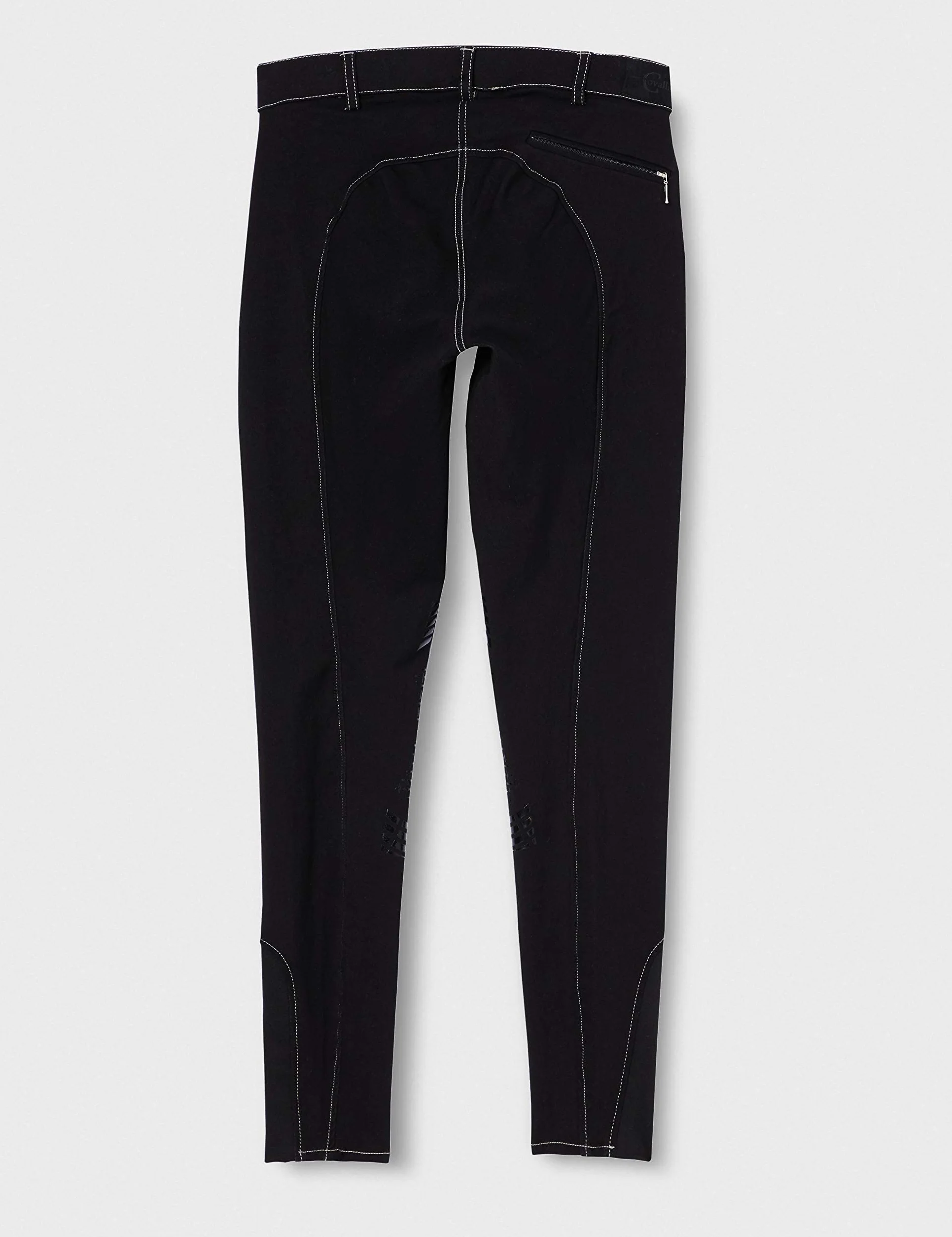 Covalliero Reithose Basic Plus für Herren in schwarz mit Hellen Nähten und Kniegrip