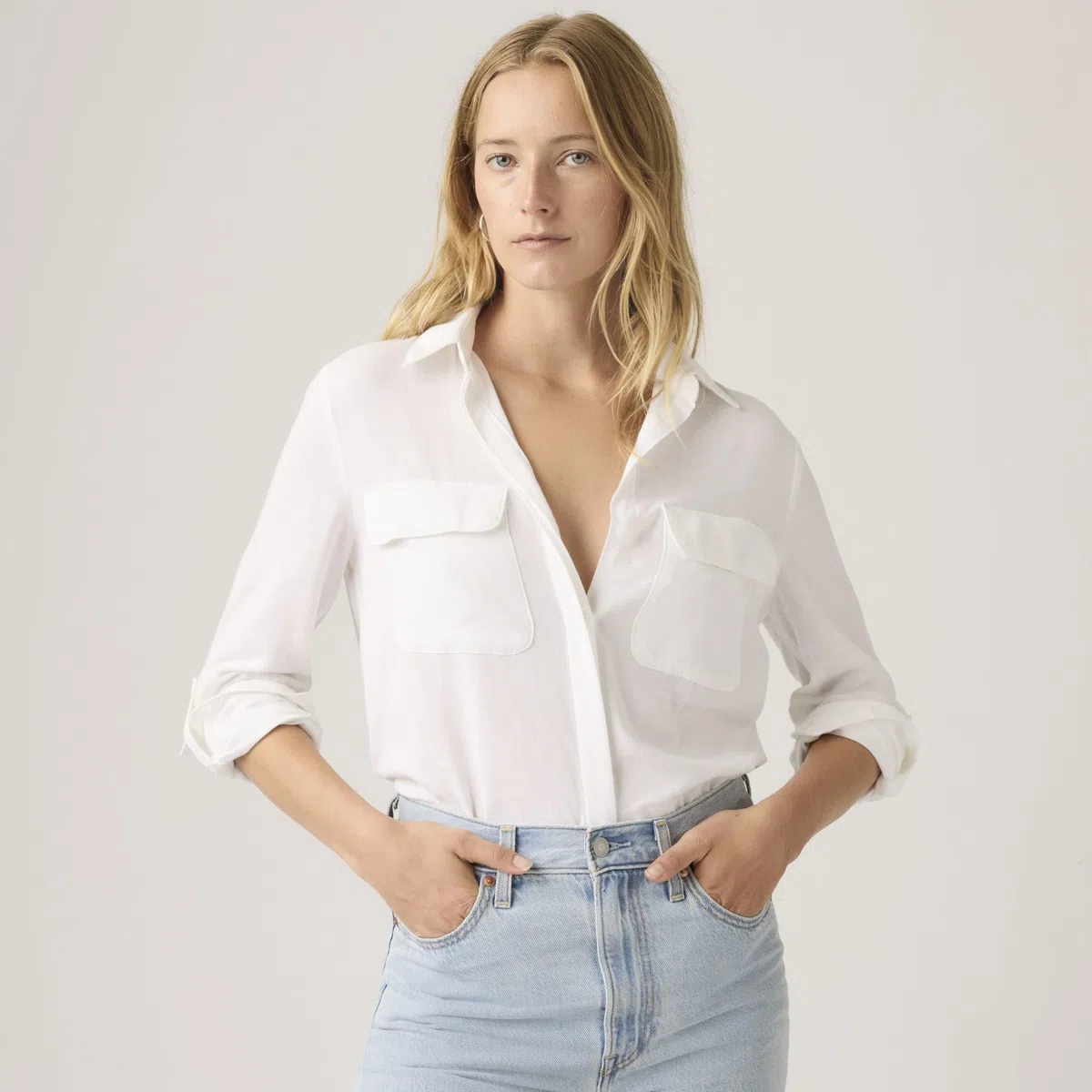 Levi's Damen Elaine Utility Shirt Hemd mit Button-Down-Kragen (1er Pack)