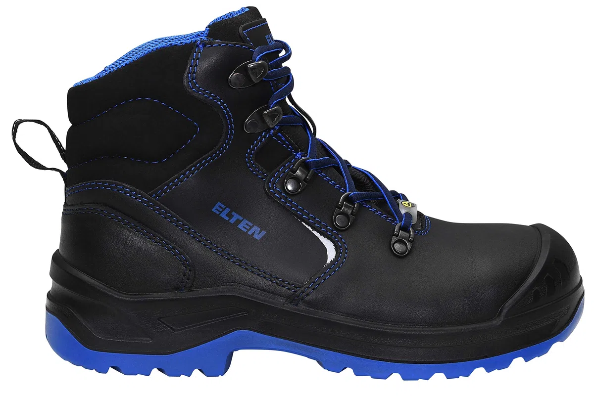 ELTEN LENA black-blue Mid ESD S3 | Sicherheitsschuhe für Damen & Herren, Stahlkappe, leicht, atmungsaktiv, Gr. 36
