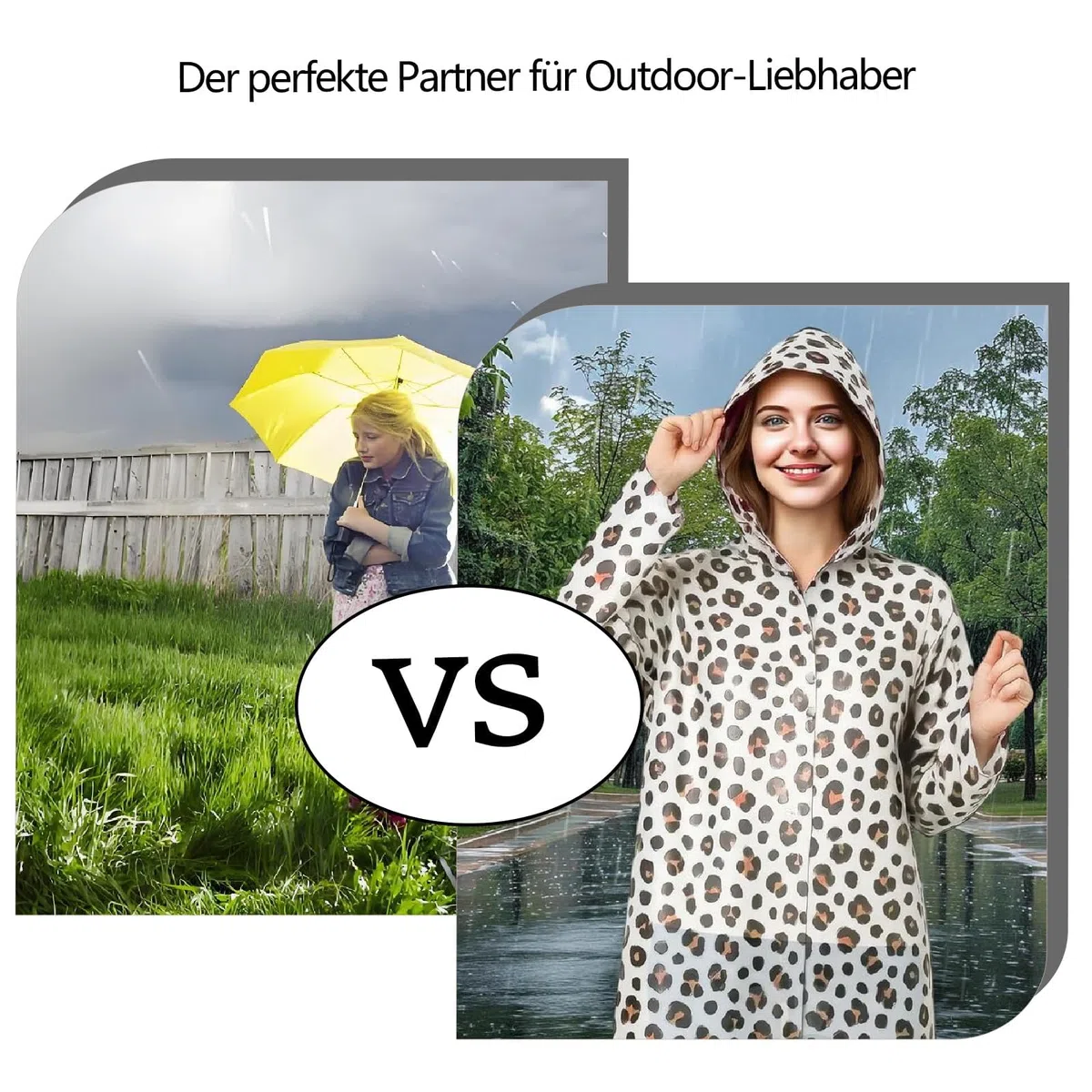 2 Stück Regenponcho, Regenjacke Damen Wasserdicht, Regenjacke Herren Leopardmuster Durchsichtiger Regenponcho, Regen Zubehör Für Wandern Radfahren Camping Reisen
