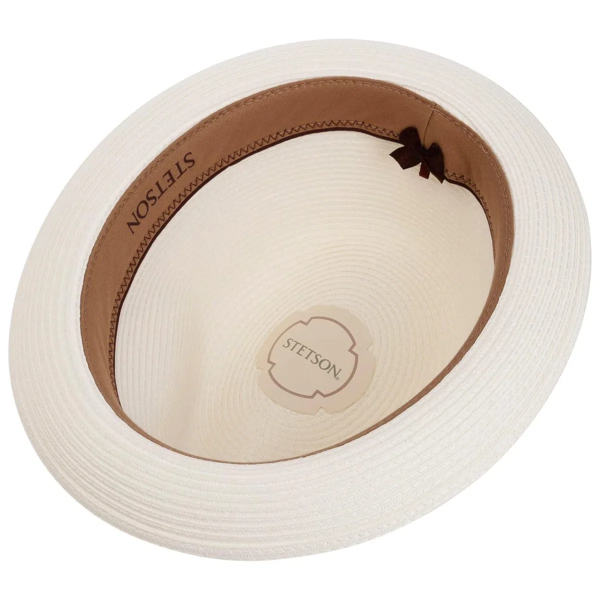 Stetson Dawson Black Player Strohhut für Damen/Herren - Sonnenhut mit Faktor 40 UV-Schutz - Strandhut aus Papierstroh - Pork Pie Hut mit Markenlogo - Frühling/Sommer Fedora