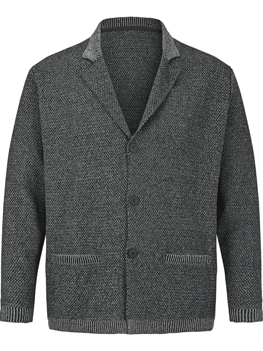 Jan Vanderstorm Herren Strickjacke Asger | nicht gefüttert | Sakko | Blazer | Cardigan aus elegant-dünnem Strick-Material | große Größen L-7XL
