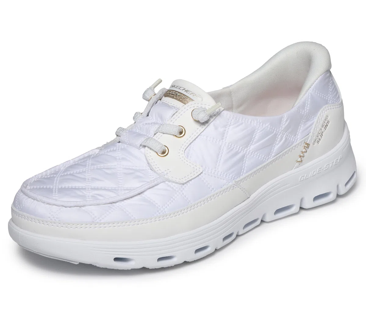 Skechers Damen Cozy Fit Hands Free Slip-ins On-the-go Glide-Step Serene Quilted Boat ShoeBootsschuh