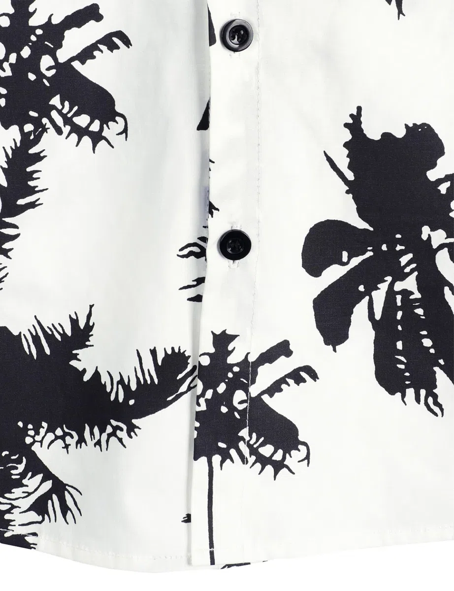 VATPAVE Herren Baumwolle Hawaii Hemd männer Blumen Freizeit Kurzarmhemd Sommerhemd