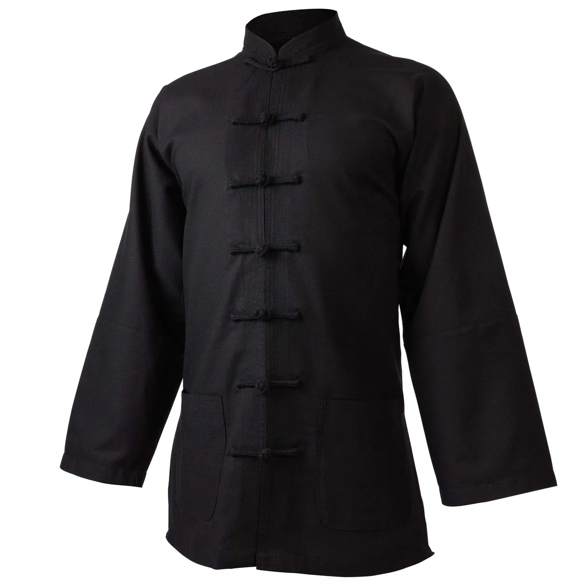 Leinen (Mittel) Kung Fu & Tai Chi Shirt Stehkragen Langarm - Taiji Anzug